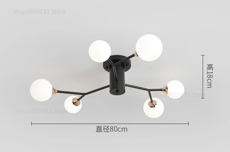 plafonniers modernes simples décoration nordique luminaire créatif - vue 15 sur 17