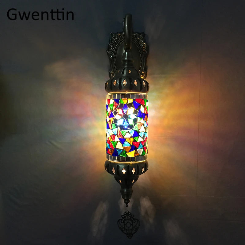 Enva Applique Murale Turque Marocaine Mosaïque Multicolore Grand Globe