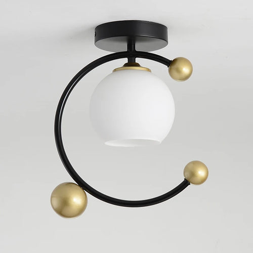 plafonnier moderne à leds pour hall d'entrée et balcon - vue 4 sur 20