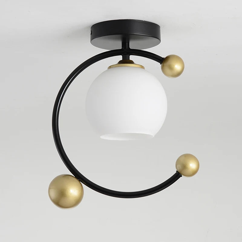 plafonnier moderne à leds pour hall d'entrée et balcon - vue 3 sur 20
