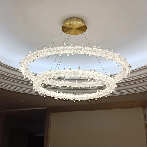 suspension à led en cristal pour décoration intérieure romantique - vue 4 sur 17