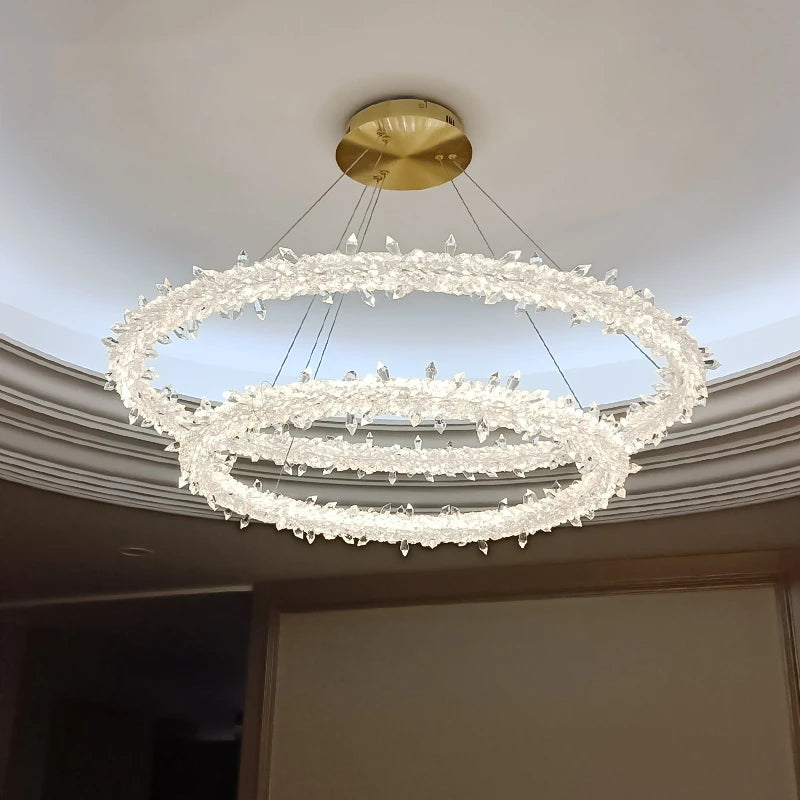 suspension à led en cristal pour décoration intérieure romantique - vue 3 sur 17