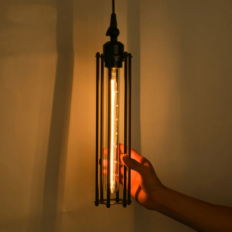 suspension vintage industrielle avec ampoule edison pour restaurant - vue 8 sur 8