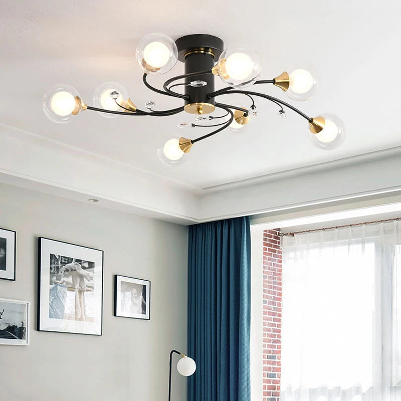 lustre led moderne pour villa office café bar nouvelle maison - vue 6 sur 14