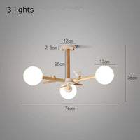 Lustres nordiques pour salon chambre cuisine verre Led lampe suspendue éclairage oiseau décor lampe moderne lustres de plafond