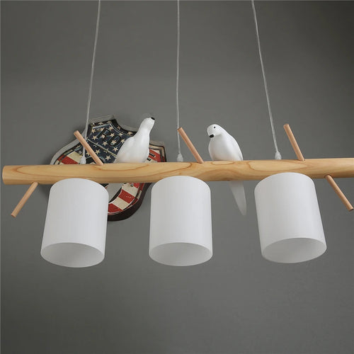 suspension créative nordique en bois pour ambiance moderne - vue 6 sur 9