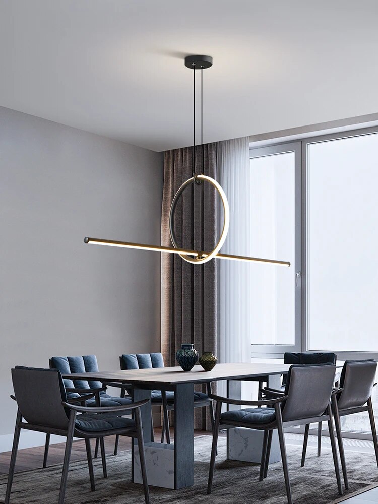 Lampe suspension moderne minimaliste bureau - vue 6 sur 7