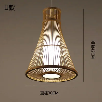 lustre en bambou style zen pour ambiance relaxante - vue 16 sur 29