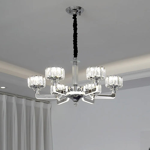 lustre en cristal moderne luxe pour décoration intérieure élégante - vue 3 sur 14
