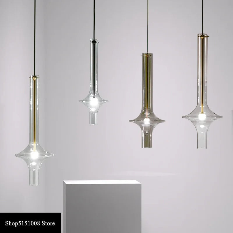 lampes suspendues post-modernes nordiques en verre de luxe