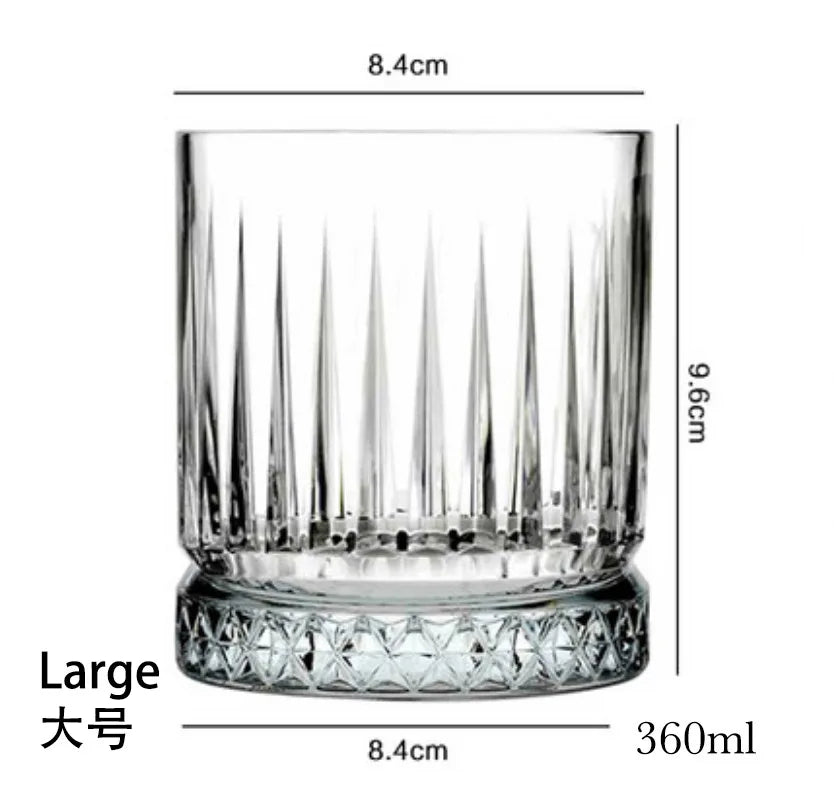 Verres a whisky old fashioned relief epais elegants