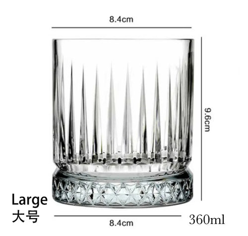 Verres whisky old fashioned motif relief élégant