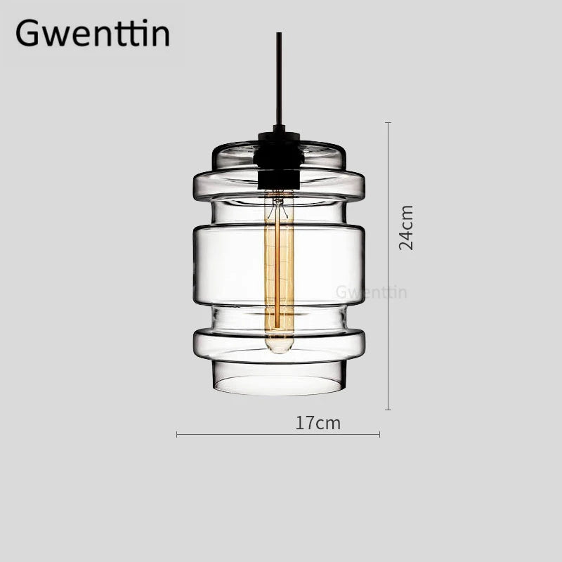 suspension moderne en verre teinté pour décoration intérieure - vue 21 sur 30