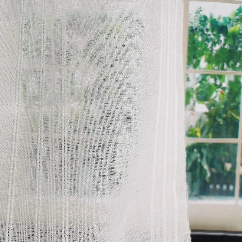 Rideau rayé style européen rétro tissu texturé décoratif