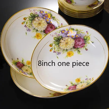 Service de table porcelaine fine floral style occidental