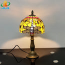 lampe à poser tiffany émaillée pour enfants antique en métal