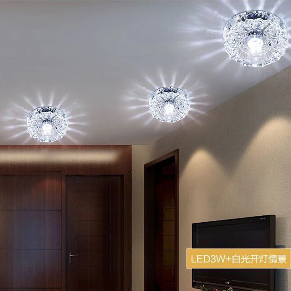 plafonniers modernes en cristal décoratifs lumière allée - vue 5 sur 7