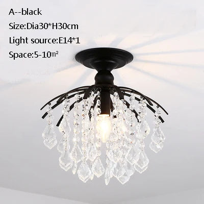 plafonnier led en cristal doré pour décoration moderne - vue 15 sur 22