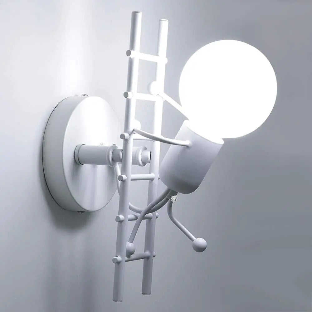 applique murale lumière art décor fer e27