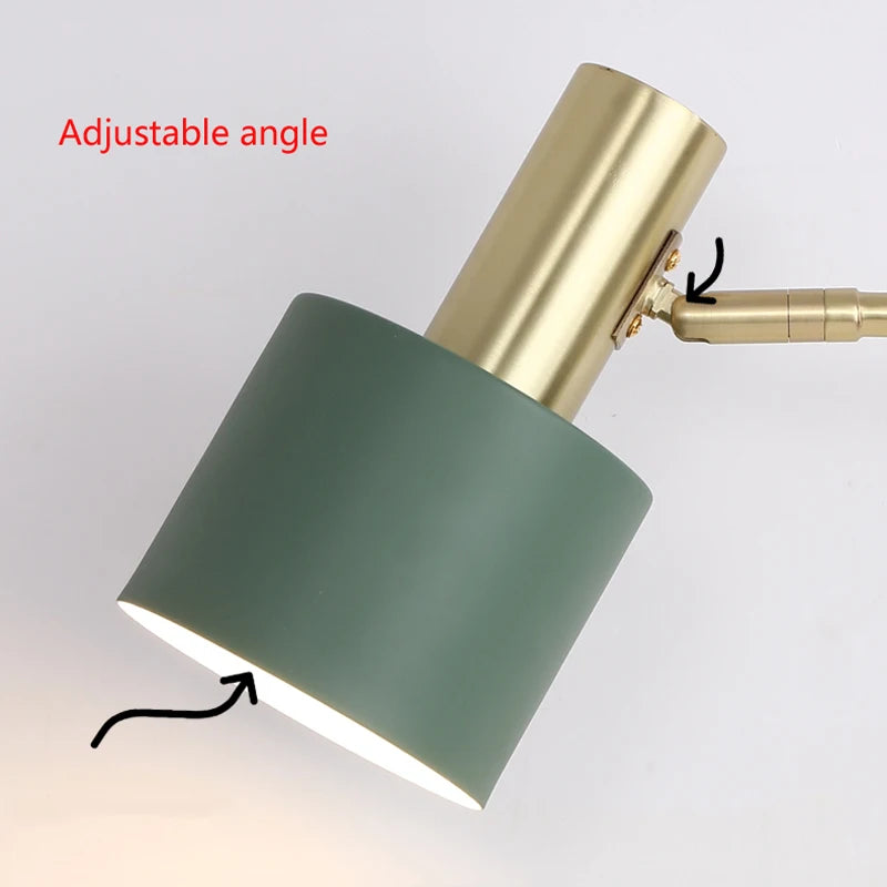 lampe de bureau led nordique réglable pour lecture et décoration