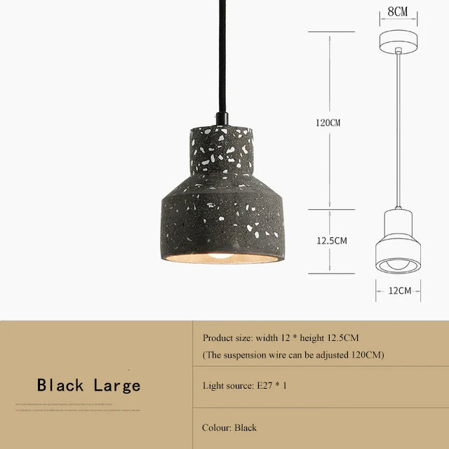 suspension moderne en terrazzo design nordique plusieurs couleurs led - vue 15 sur 28
