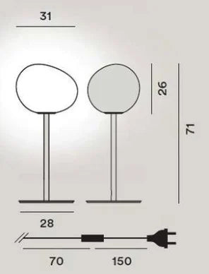 lampadaire moderne en verre design foscarini lampe à led décorative - vue 11 sur 10