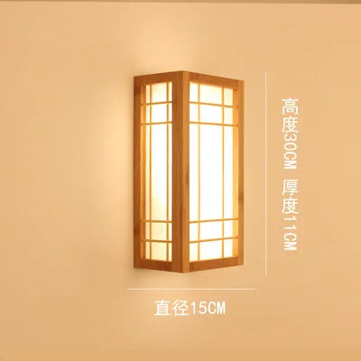 applique murale led en bambou naturel pour hôtel créative