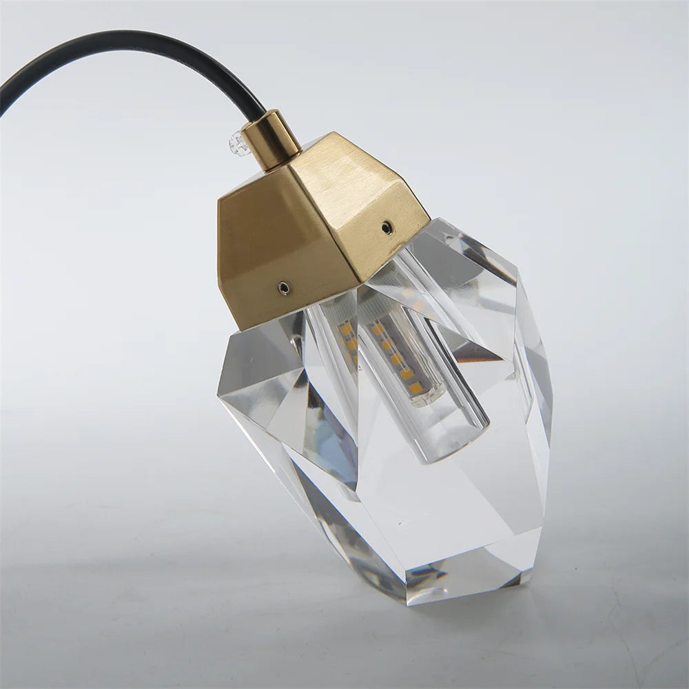Applique murale LED cristal nordique diamant - vue 6 sur 8