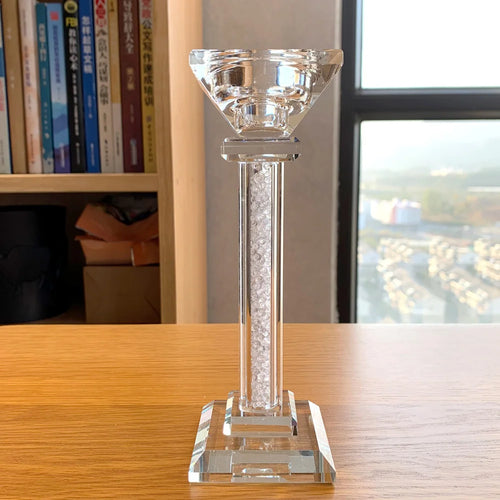 bougeoir en cristal haut de gamme pour décoration romantique - vue 3 sur 6