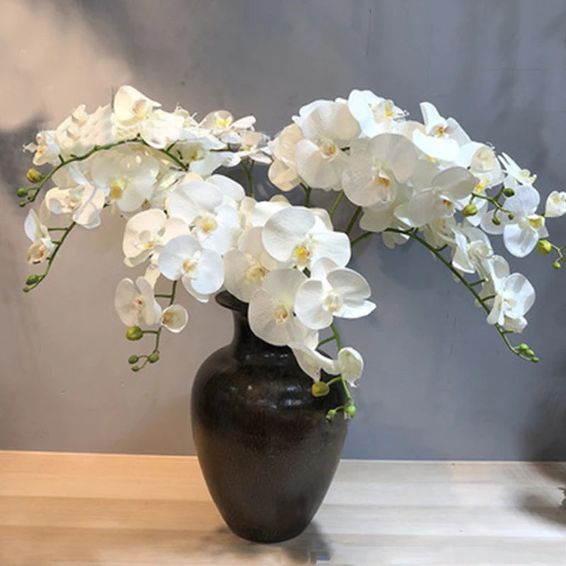 orchidée phalaenopsis préservée fleurs artificielles pour décoration mariage - vue 3 sur 17