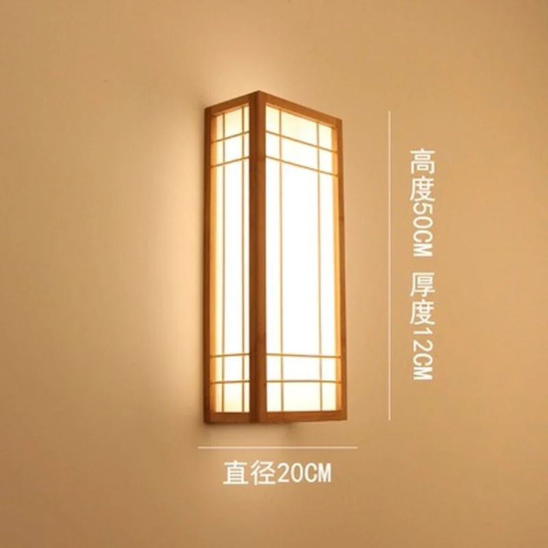 applique murale led en bambou naturel pour hôtel créative