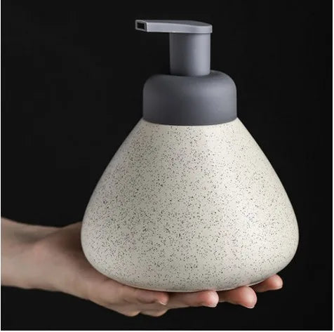 distributeur de savon en céramique mousse pressante pour salle de bain - vue 19 sur 18