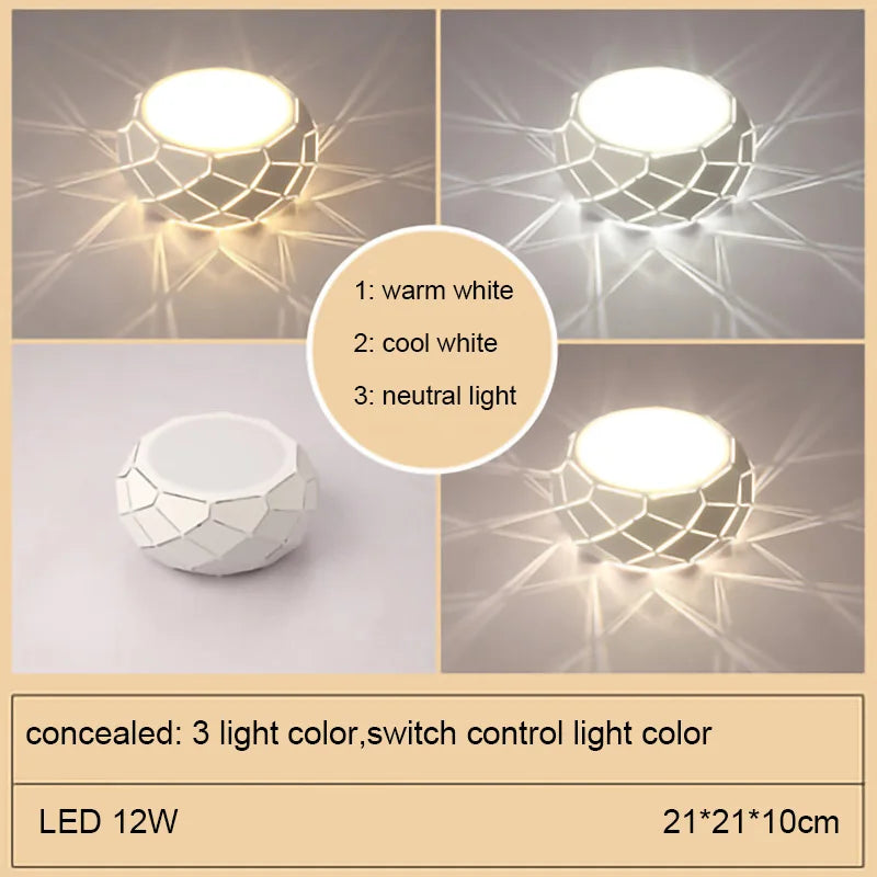 Plafonnier LED moderne simplicité 5W 12W - vue 13 sur 18