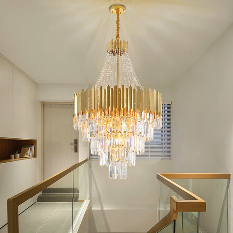 suspension moderne en cristal pour espaces contemporains élégants - vue 3 sur 11