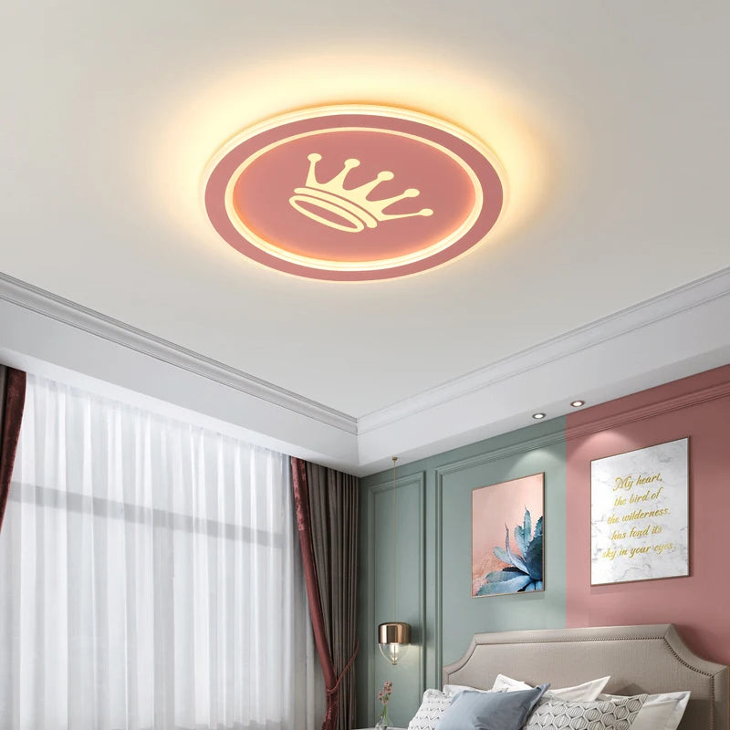 plafonniers led modernes avec motif couronne pour décoration maison - vue 5 sur 10