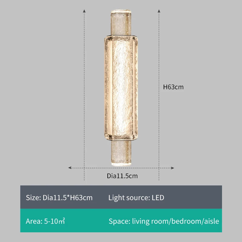 applique murale en cristal à led pour décoration intérieure lumineuse