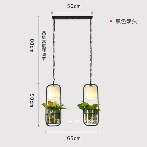 suspension moderne en forme de plante chinoise pour bar et restaurant - vue 12 sur 13