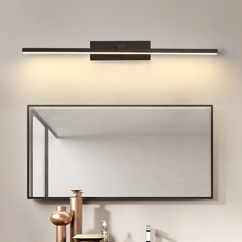 Applique murale miroir de salle de bains LED modernes en aluminium