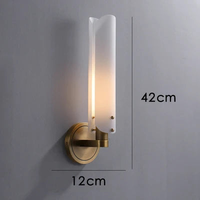 applique murale moderne art déco en cuivre doré  lampe LED décorative