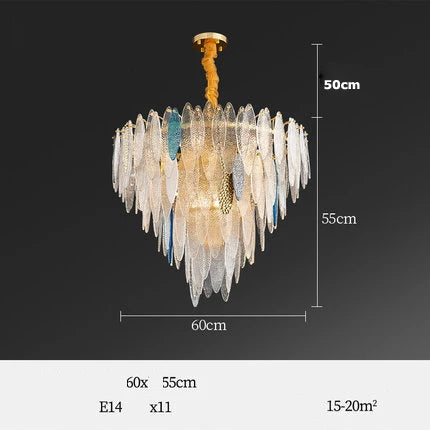 lustre led art déco en fer et verre design élégant pour éclairage moderne - vue 14 sur 25