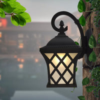 SANDIY luminaires muraux extérieurs lampe de porche Vintage applique rétro noir + verre pour Villa balcon allée jardin éclairage extérieur