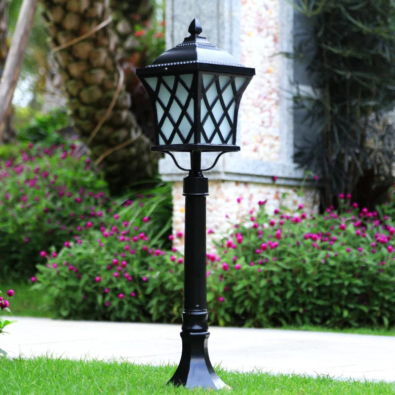 lampe colonne extérieure imperméable pour jardin et allée - vue 10 sur 10