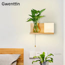applique murale en bois et verre moderne à led à monter soi-même