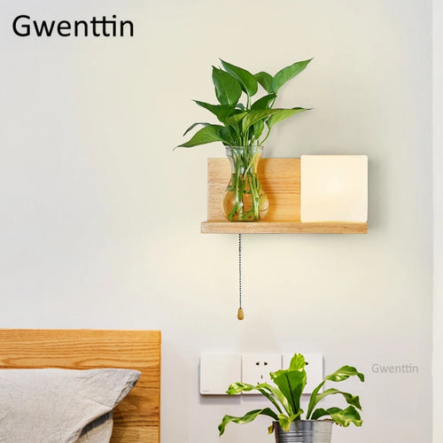 applique murale en bois et verre moderne à led à monter soi-même - vue 6 sur 14
