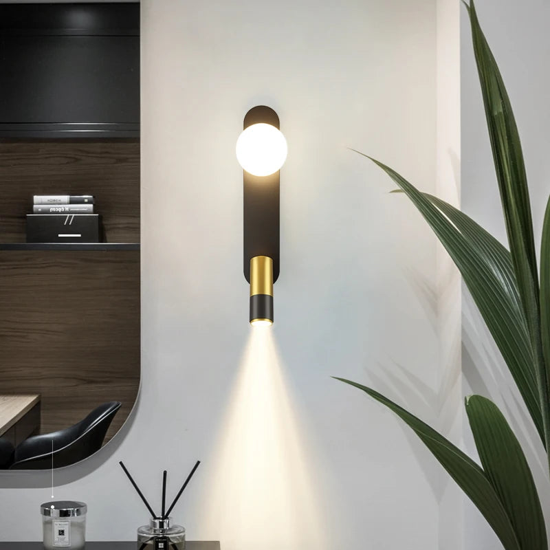 applique murale led moderne en bois pour éclairage intérieur