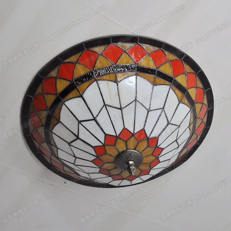 plafonnier minimaliste en verre teinté style américain pour enfants - vue 6 sur 6