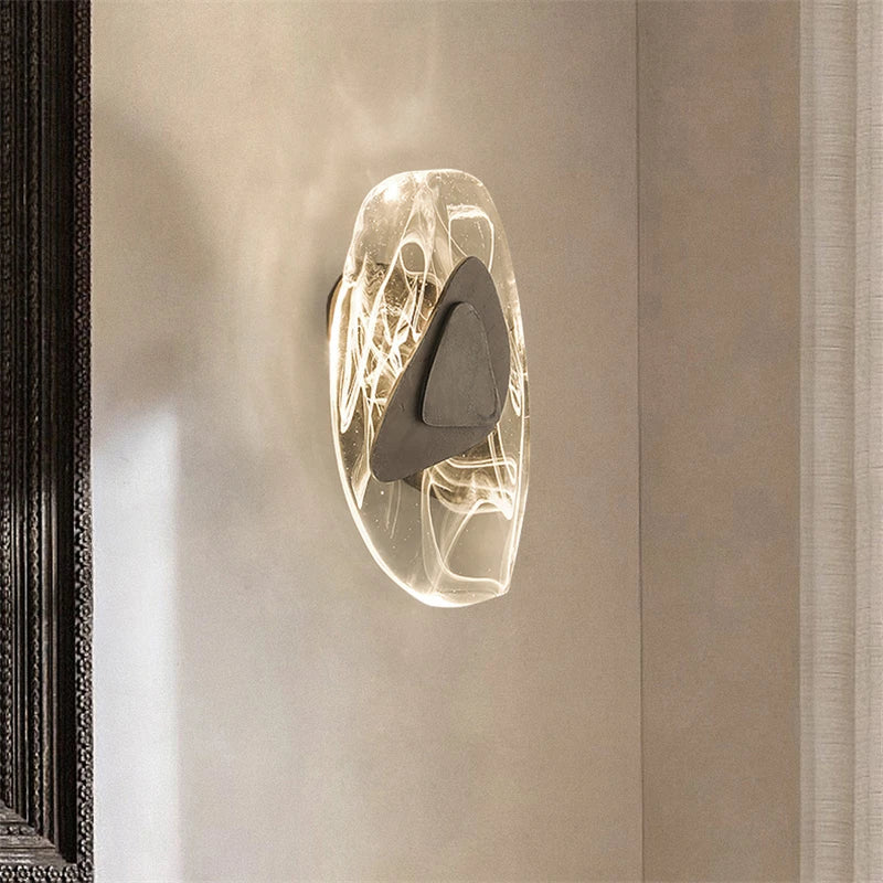 applique murale led en cristal nordique pour divers espaces - vue 3 sur 8