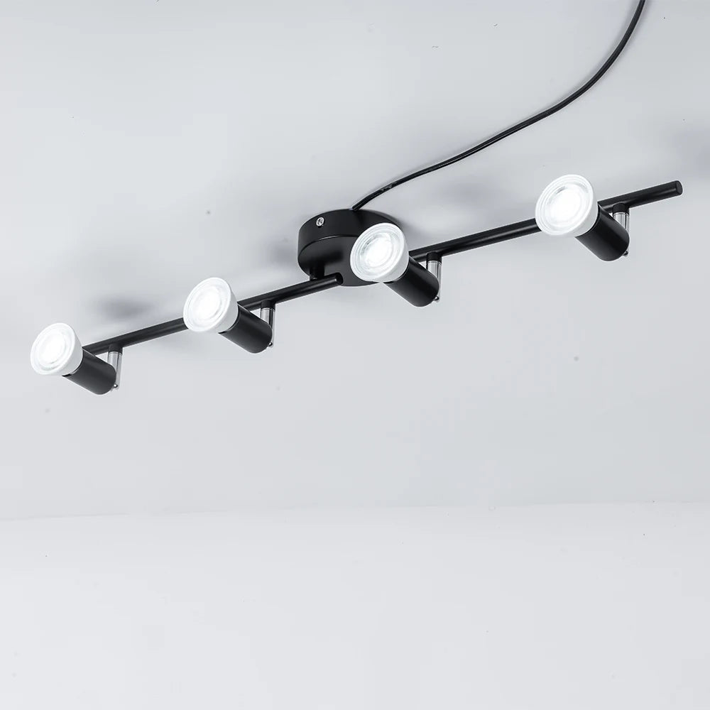 Plafonniers LED réglables pour salon chambre cuisine décoration 2/3/4/6 têtes rotatif Design plafonnier lampe - vue 10 sur 14