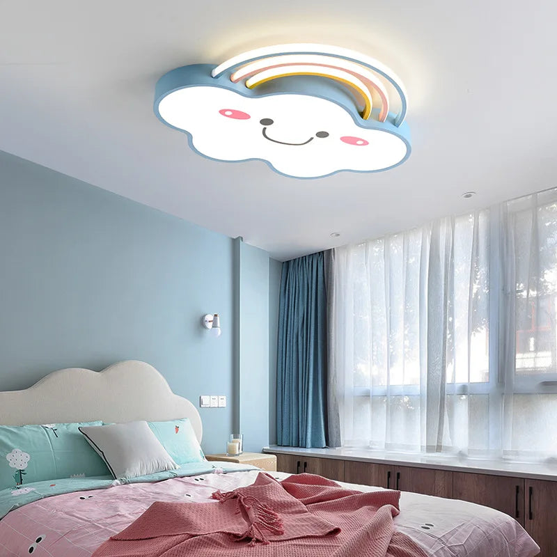 lustre nordique pour chambre d'enfants avec lumières led - vue 3 sur 12