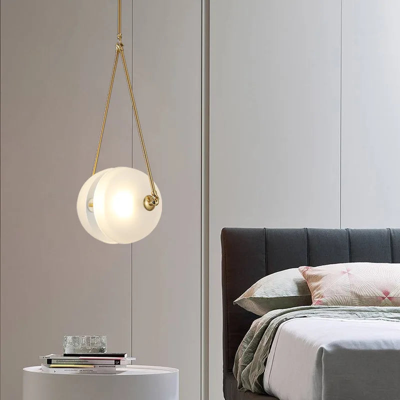 suspension nordique en verre pour décoration de loft et restaurant - vue 3 sur 7